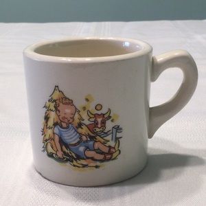 Vintage Children Ceramic Mug Little Boy Blue